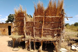 ザンビアの農家が使うメイズ貯蔵庫